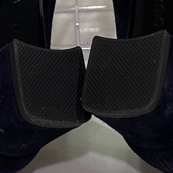 Aquatalia Made in Italy Navy Suede Block Heel Pumps Women’s 5.5M - Picture 5 of 12